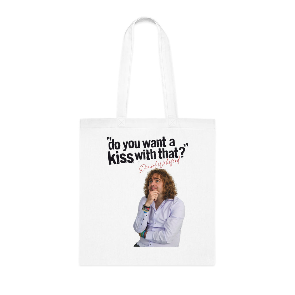 “Do you want a kiss with that? Cotton Tote Bag